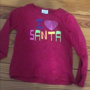 I heart santa long sleeve waffle